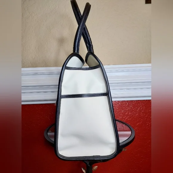 Brighton Celebrates Vera Limited Edition,Buff/Black Color Block Satchel. - Picture 5 of 13